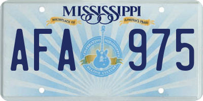 MS license plate AFA975