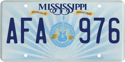 MS license plate AFA976