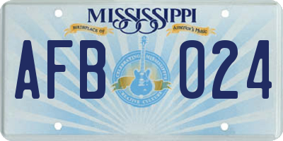 MS license plate AFB024