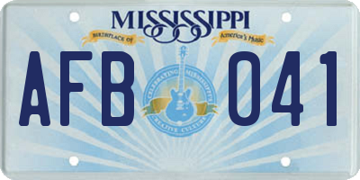 MS license plate AFB041