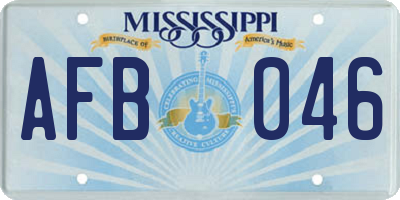 MS license plate AFB046