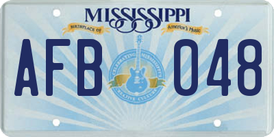 MS license plate AFB048