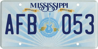 MS license plate AFB053