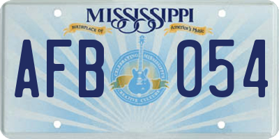 MS license plate AFB054
