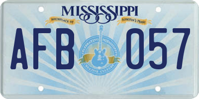 MS license plate AFB057