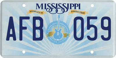 MS license plate AFB059