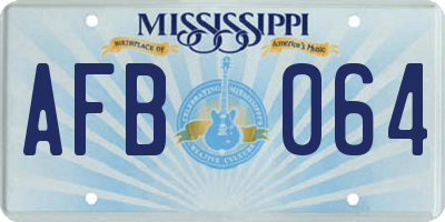 MS license plate AFB064