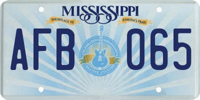 MS license plate AFB065