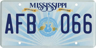 MS license plate AFB066