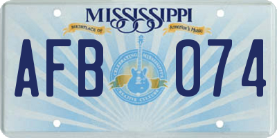 MS license plate AFB074
