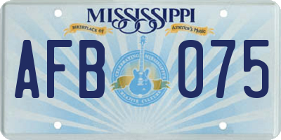 MS license plate AFB075