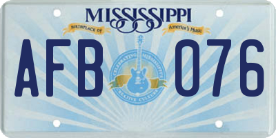 MS license plate AFB076