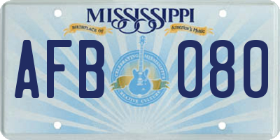 MS license plate AFB080