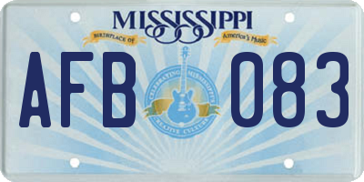 MS license plate AFB083