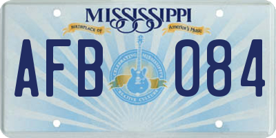 MS license plate AFB084