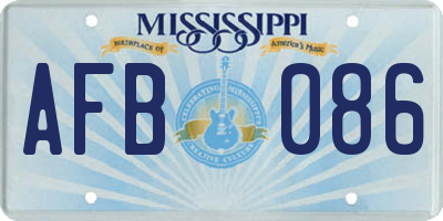 MS license plate AFB086
