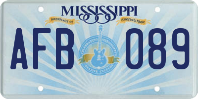 MS license plate AFB089