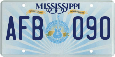 MS license plate AFB090