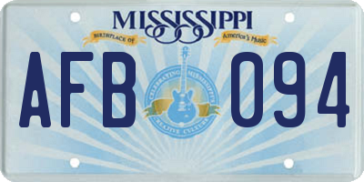 MS license plate AFB094