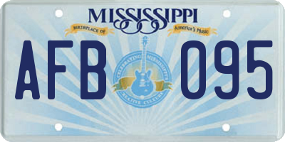 MS license plate AFB095