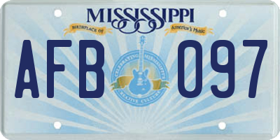 MS license plate AFB097