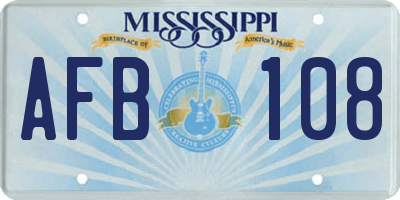 MS license plate AFB108