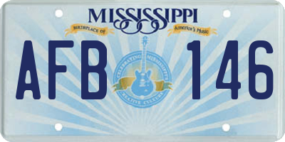 MS license plate AFB146