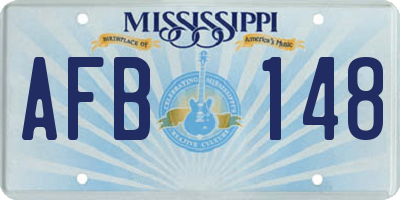 MS license plate AFB148