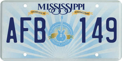 MS license plate AFB149