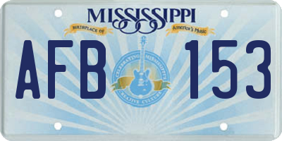 MS license plate AFB153