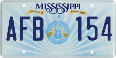 MS license plate AFB154