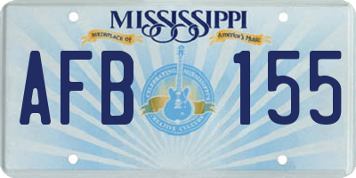 MS license plate AFB155
