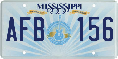MS license plate AFB156
