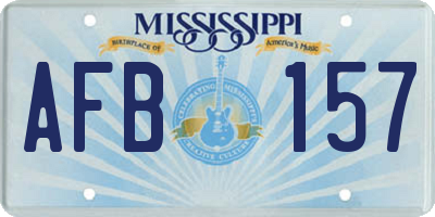 MS license plate AFB157