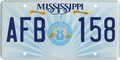 MS license plate AFB158