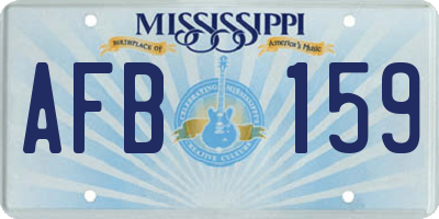 MS license plate AFB159