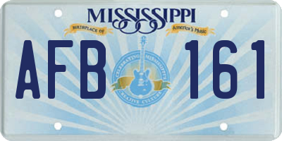 MS license plate AFB161