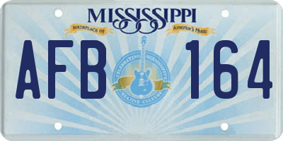 MS license plate AFB164