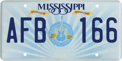 MS license plate AFB166