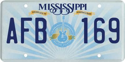 MS license plate AFB169