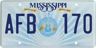 MS license plate AFB170