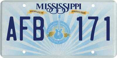 MS license plate AFB171
