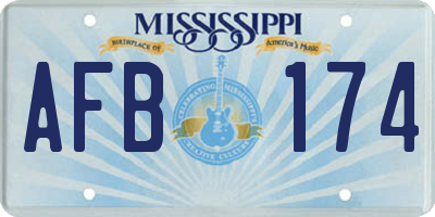 MS license plate AFB174