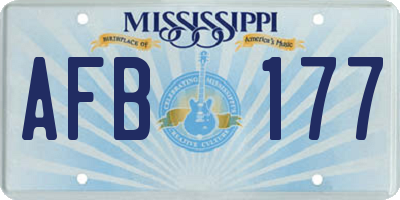 MS license plate AFB177