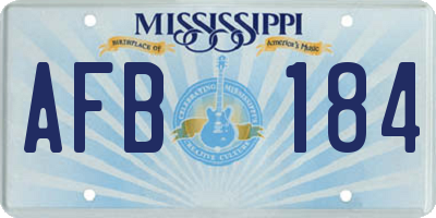 MS license plate AFB184