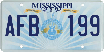 MS license plate AFB199