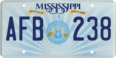 MS license plate AFB238