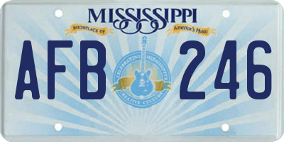 MS license plate AFB246