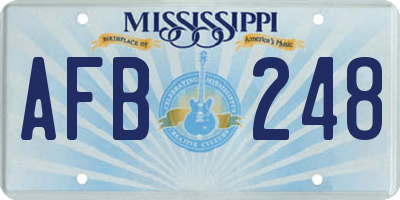 MS license plate AFB248