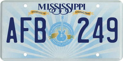 MS license plate AFB249